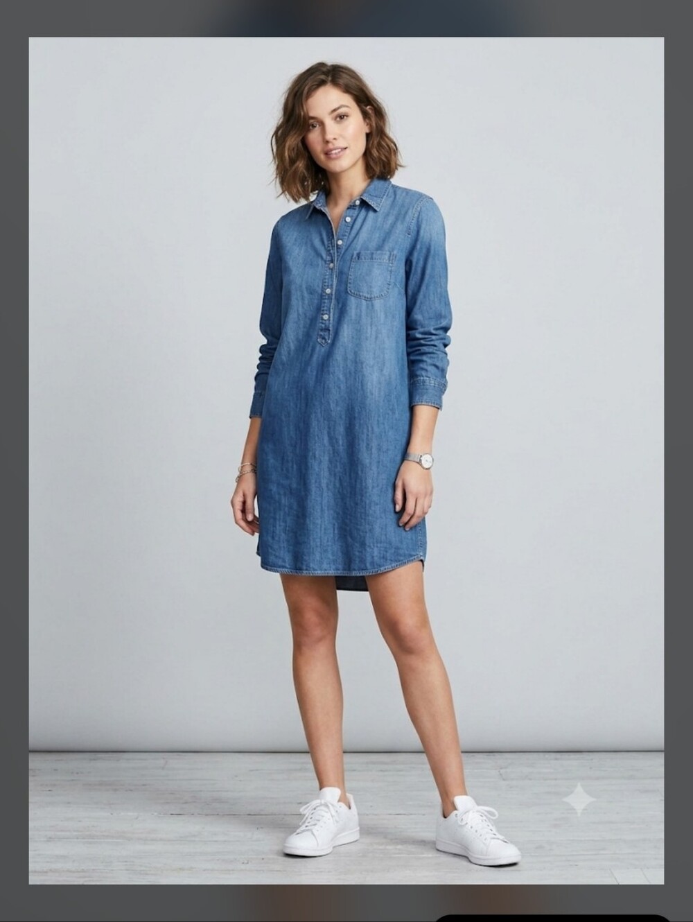 GAP Blue Denim Shirt Dress, EUC